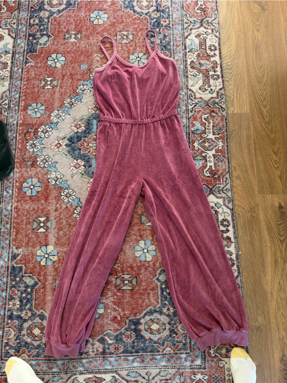 Velour Jumpsuit - Dusty Rose